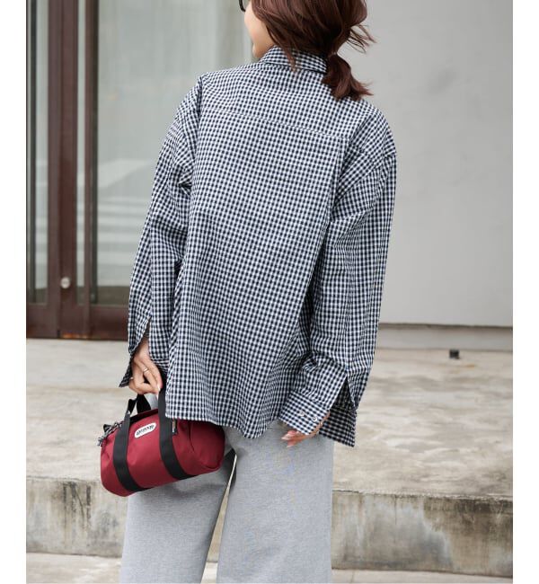 OUTDOOR PRODUCTS Usual Things「≪予約≫コットンサッカーチェックワイドシャツ セットアップ対応」|シャツ・ブラウス|