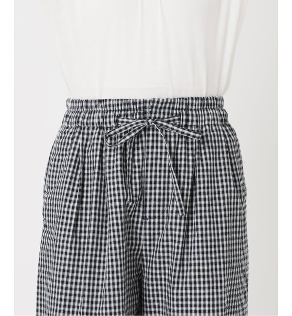 OUTDOOR PRODUCTS Usual Things「≪予約≫コットンサッカーチェックイージーパンツ セットアップ対応」|スラックス|