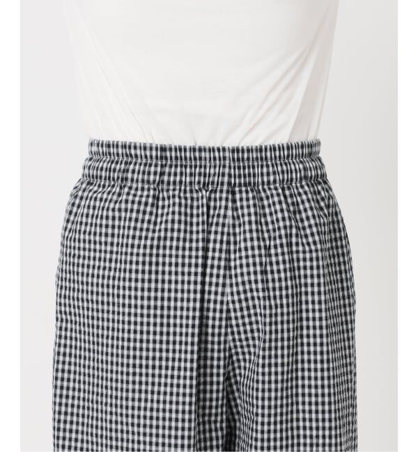 OUTDOOR PRODUCTS Usual Things「≪予約≫コットンサッカーチェックイージーパンツ セットアップ対応」|スラックス|