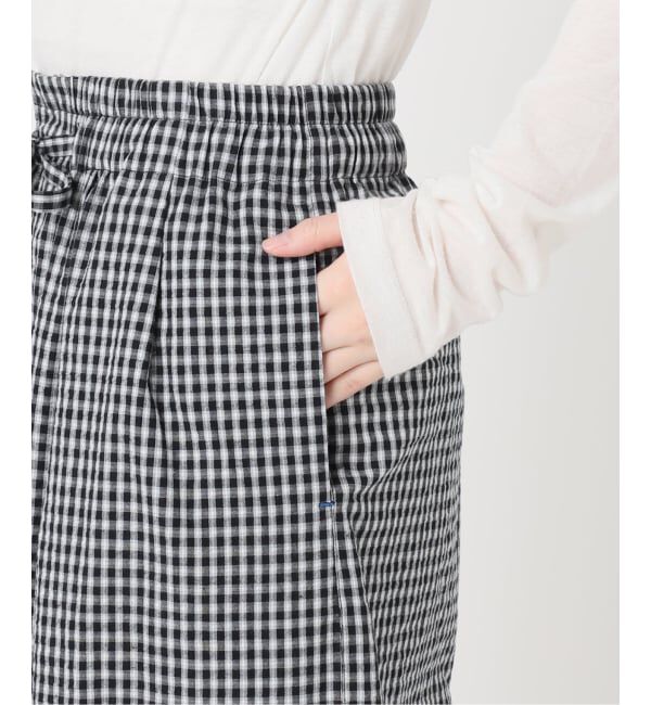 OUTDOOR PRODUCTS Usual Things「≪予約≫コットンサッカーチェックイージーパンツ セットアップ対応」|スラックス|