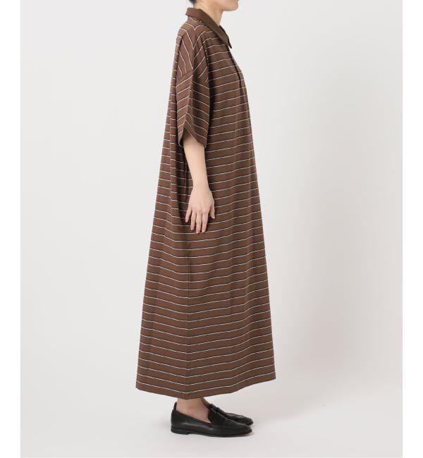 OUTDOOR PRODUCTS Usual Things「≪予約≫ボーダーポロシャツワイドワンピース」|ワンピース|
