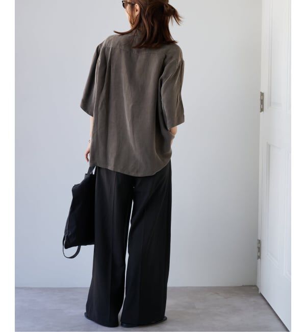 OUTDOOR PRODUCTS Usual Things「≪予約≫キュプラオープンカラーハーフスリーブポケットシャツ セットアップ対応」|シャツ・ブラウス|