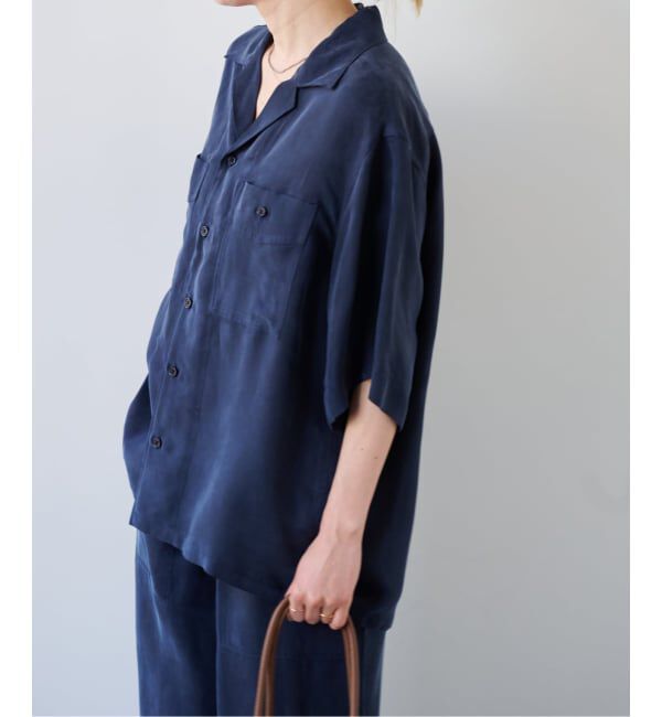 OUTDOOR PRODUCTS Usual Things「≪予約≫キュプラオープンカラーハーフスリーブポケットシャツ セットアップ対応」|シャツ・ブラウス|