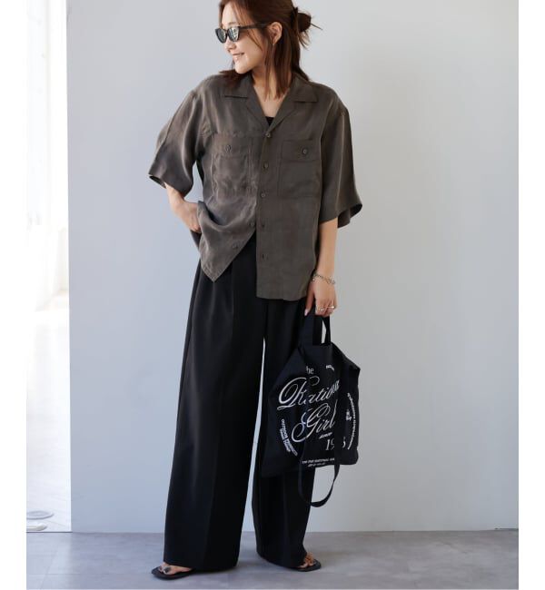 OUTDOOR PRODUCTS Usual Things「≪予約≫キュプラオープンカラーハーフスリーブポケットシャツ セットアップ対応」|シャツ・ブラウス|