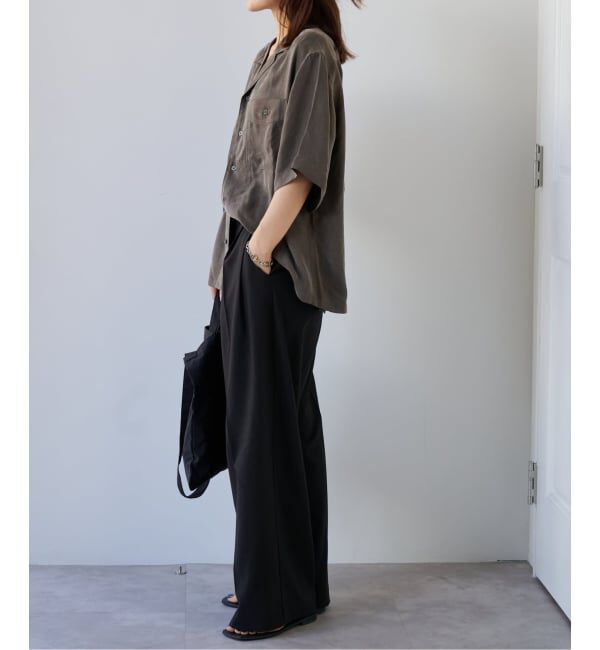 OUTDOOR PRODUCTS Usual Things「≪予約≫キュプラオープンカラーハーフスリーブポケットシャツ セットアップ対応」|シャツ・ブラウス|