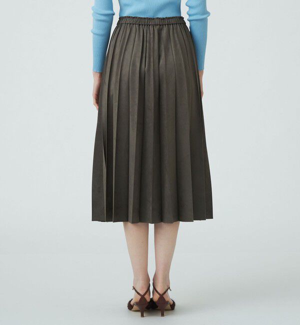 Ballsey「ライトスエード プリーツミディスカート」|スカート|