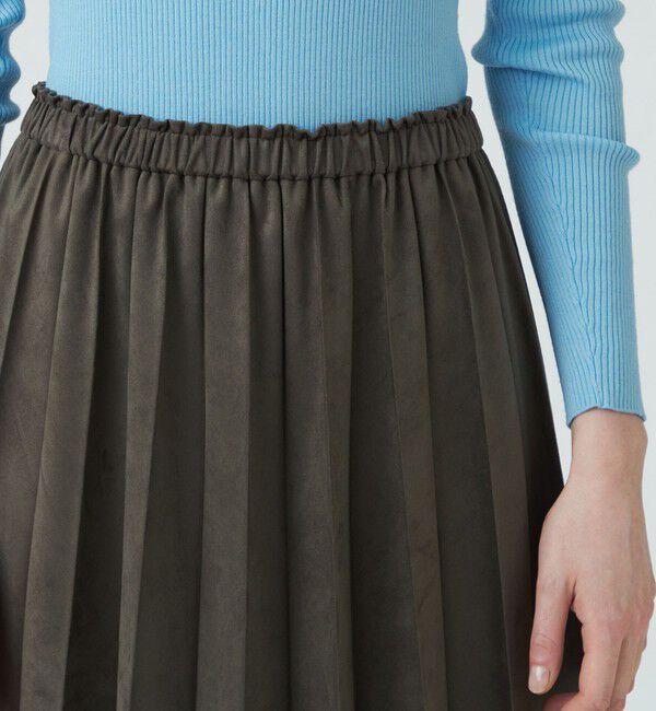 Ballsey「ライトスエード プリーツミディスカート」|スカート|