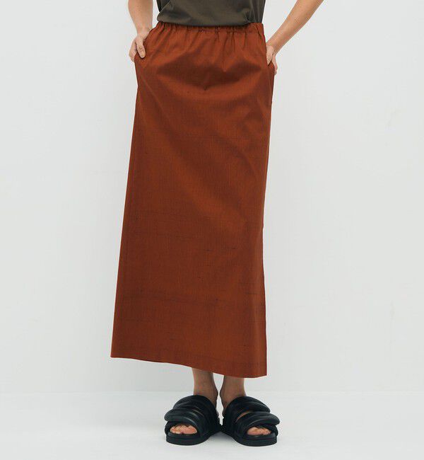 CABaN「シルクネップストレッチ ロングスカート」|スカート|