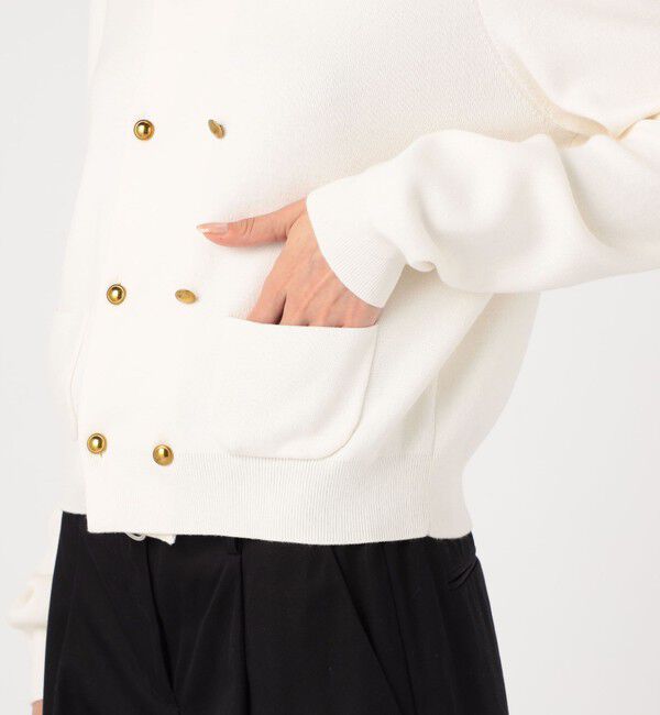 CABaN「コットンカシミヤ ダブルボタンカーディガン」|カーディガン|