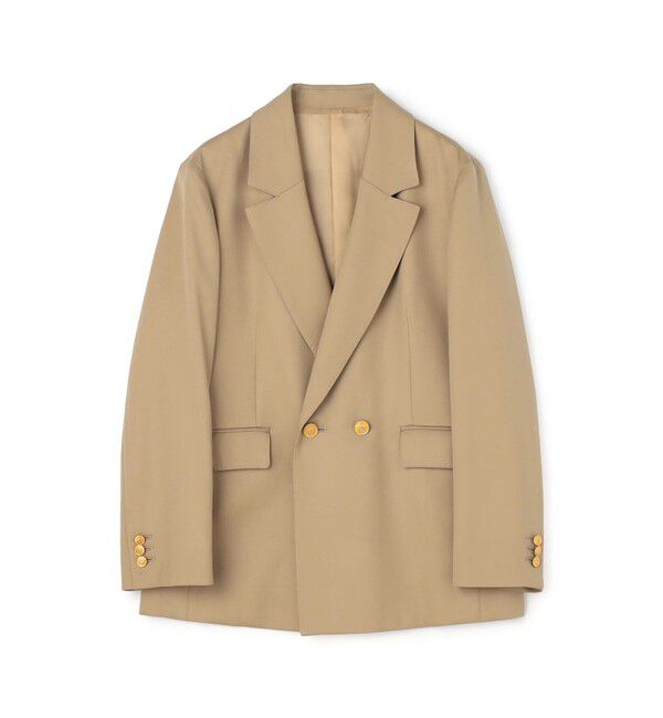 MACPHEE「ウールギャバジン ダブルブレストジャケット」|テーラードジャケット|43 ベージュ