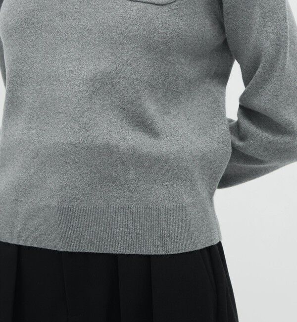 CABaN「コットンカシミヤ ポケットプルオーバー」|ニット・セーター|