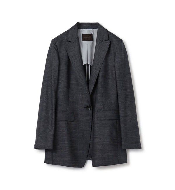 TOMORROWLAND collection「シャイニーピンポイント シングル1Bジャケット」|テーラードジャケット|68 ネイビー系