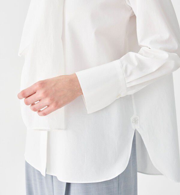 TOMORROWLAND collection「コンパクトブロード シフォンボウタイブラウス」|シャツ・ブラウス|