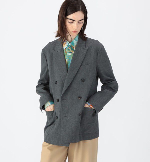 CABaN「CABaN ライトウールギャバジン ダブルブレストジャケット」|テーラードジャケット|