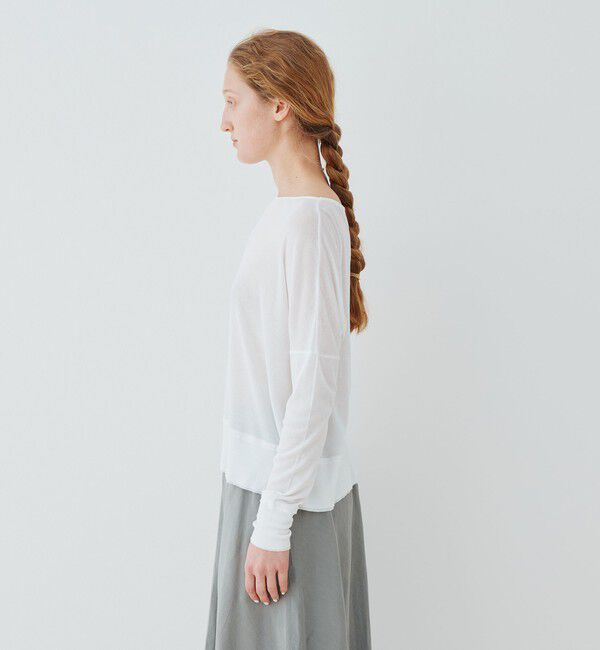 GALERIE VIE「ガーゼフライスジャージー ボートネックプルオーバー」|Tシャツ・カットソー|