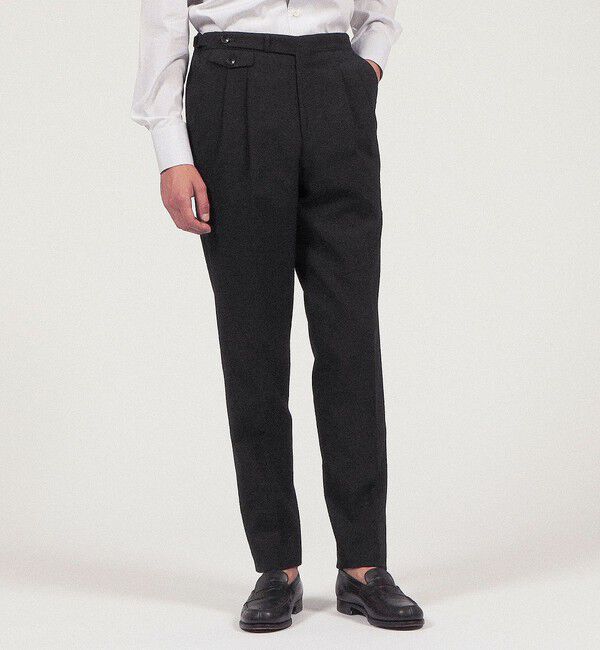 TOMORROWLAND MENS「コットンシアサッカー 2プリーツグルカスラックス」|スラックス|