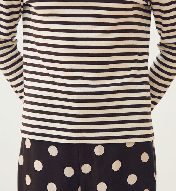 TOMORROWLAND collection「コットンフライスボーダー ロングスリーブプルオーバー」|Tシャツ・カットソー|