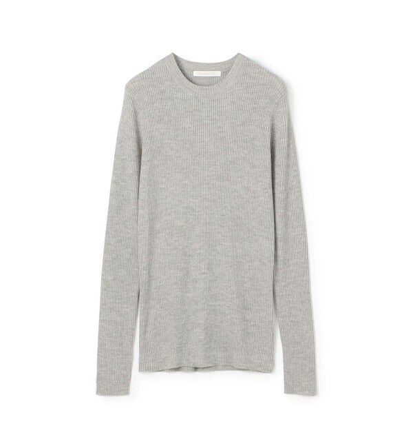 GALERIE VIE「プルミエールウールリブ クルーネックプルオーバー」|ニット・セーター|13 ライトグレー