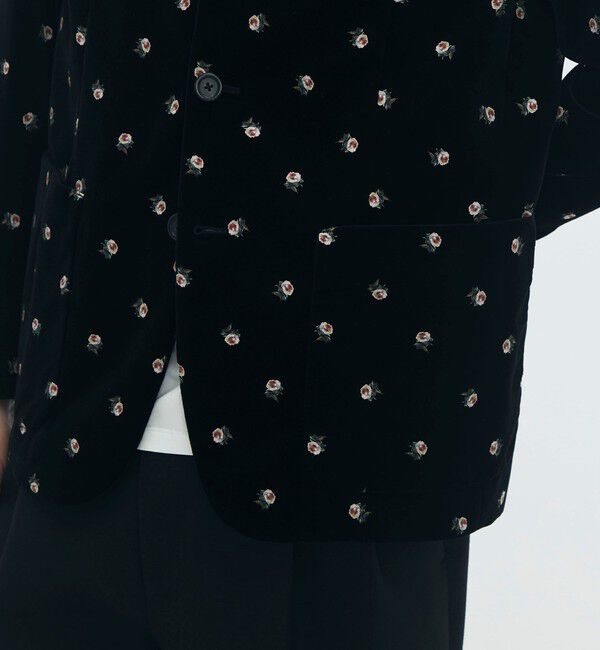 CABaN「CABaN ベロアローズプリント テーラードジャケット」|テーラードジャケット|