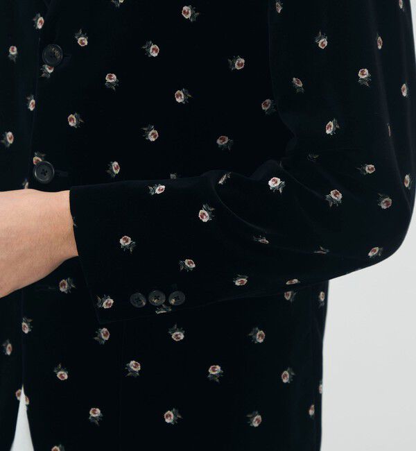 CABaN「CABaN ベロアローズプリント テーラードジャケット」|テーラードジャケット|