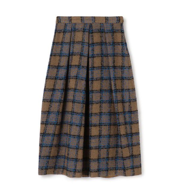 TOMORROWLAND collection「ループチェック バレルスカート」|スカート|46 ブラウン系