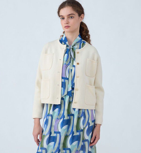 Ballsey「コットンポリエステルダブルフェイス 4ポケットカーディガン」|カーディガン|