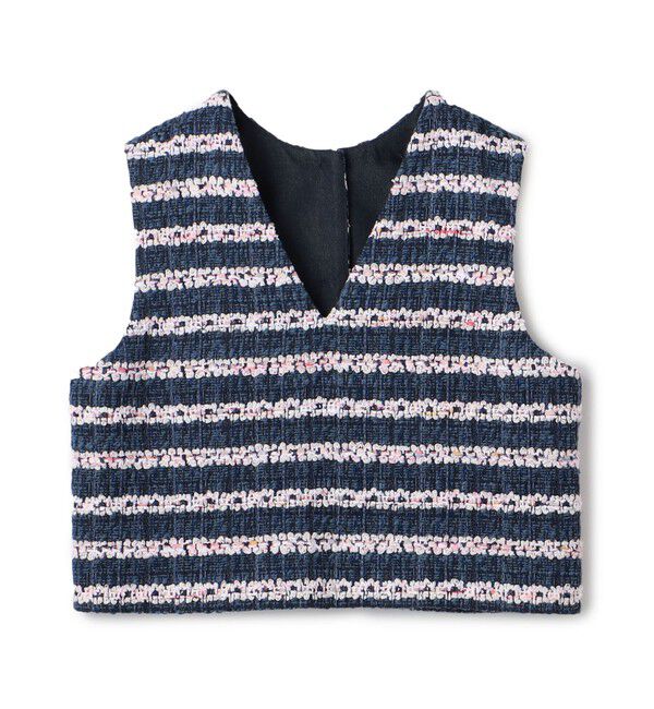 TOMORROWLAND collection「フルールボーダー フロンタブルジレ」|ベスト・ジレ|68 ネイビー系