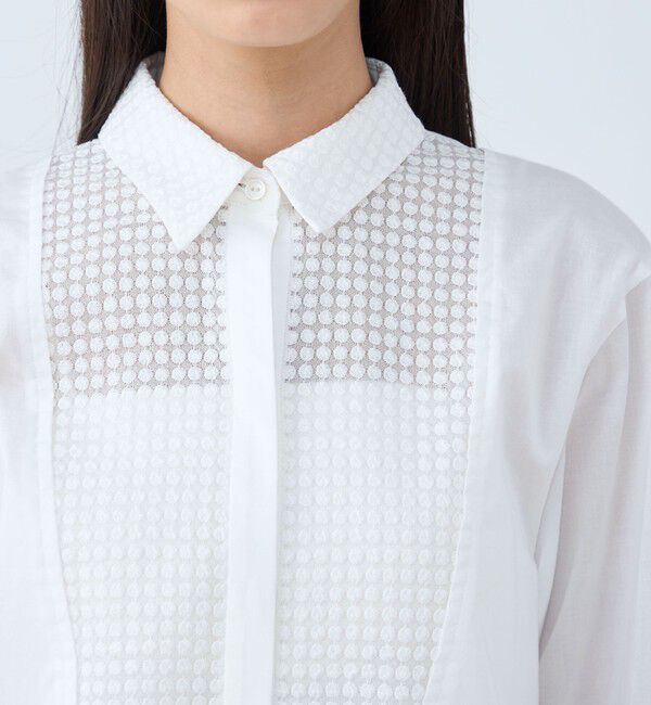 TOMORROWLAND collection「シアーサークル エンブロイダリーボザムブラウス」|シャツ・ブラウス|