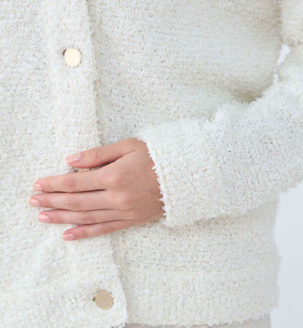 Ballsey「ミックスツイード クルーネックカーディガン」|カーディガン|