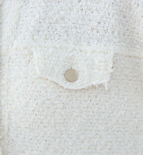 Ballsey「ミックスツイード クルーネックカーディガン」|カーディガン|