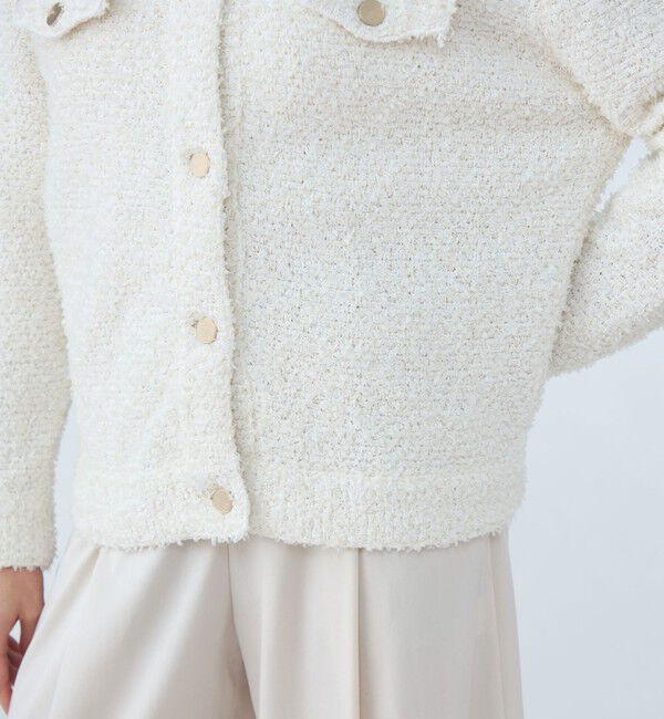 Ballsey「ミックスツイード クルーネックカーディガン」|カーディガン|