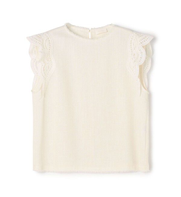 Ballsey「ポリエステルレーヨンカラミ レーススリーブブラウス」|シャツ・ブラウス|11 ホワイト