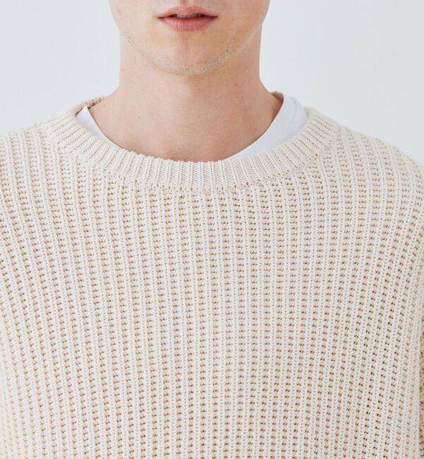GALERIE VIE「フィッシャーマンズリブ クルーネックプルオーバー」|ニット・セーター|