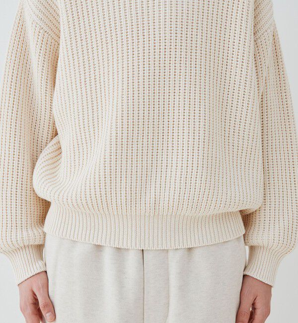 GALERIE VIE「フィッシャーマンズリブ クルーネックプルオーバー」|ニット・セーター|