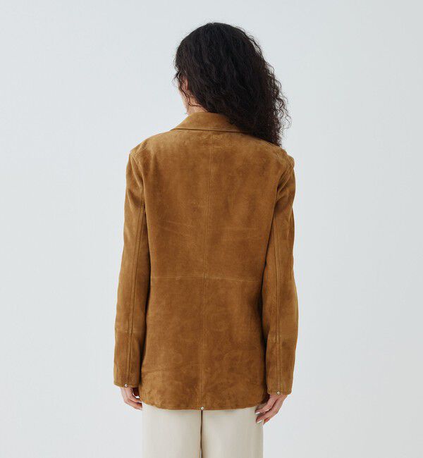 GALERIE VIE「ゴートスウェード スリーボタンジャケット」|テーラードジャケット|