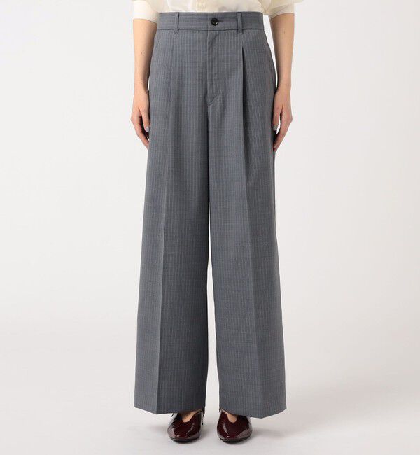 MACPHEE「ストレッチトロピカル ハイウエストパンツ」|スラックス|