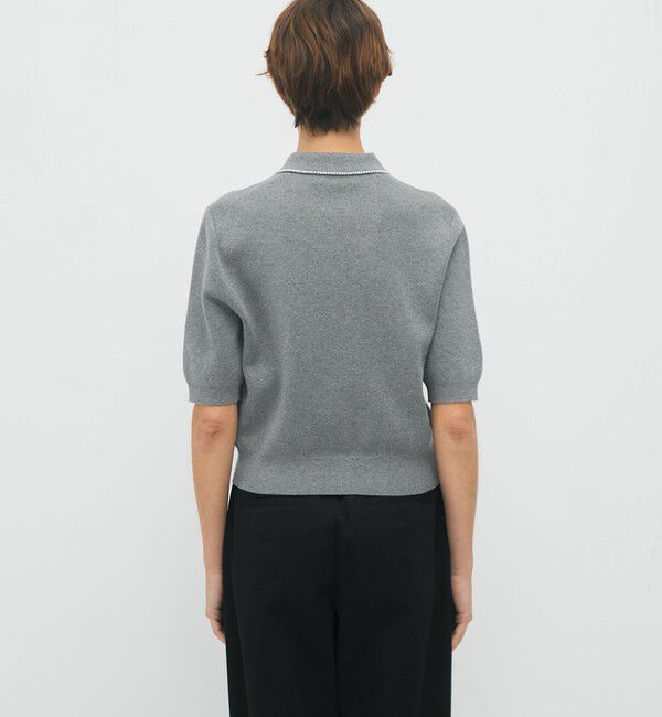 CABaN「コットンカシミヤ パールポロカーディガン」|カーディガン|