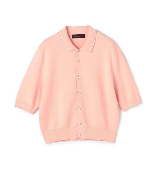 CABaN「コットンカシミヤ パールポロカーディガン」|カーディガン|31 ライトピンク