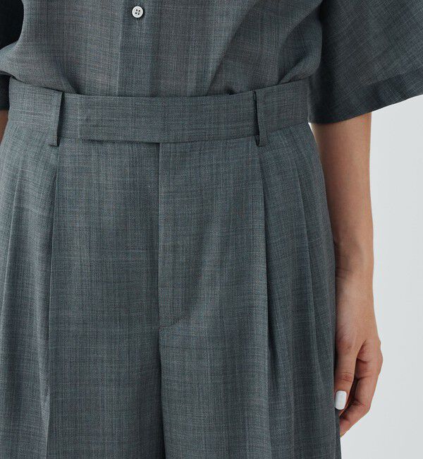 GALERIE VIE「エアリークレープ ツータックパンツ」|スラックス|