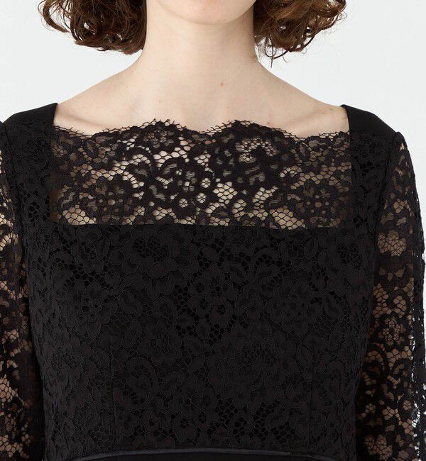 Ballsey「レースコンビ スクエアネックワンピース」|ドレス|