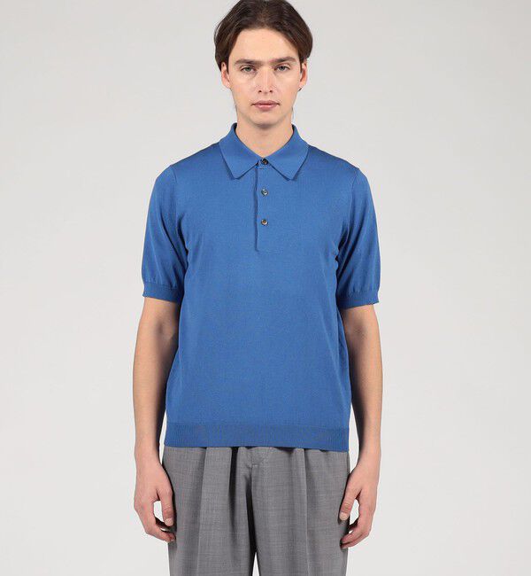 TOMORROWLAND MENS「TOMORROWLAND tricot シルクコットン ニットポロシャツ SESIA」|ニット・セーター|