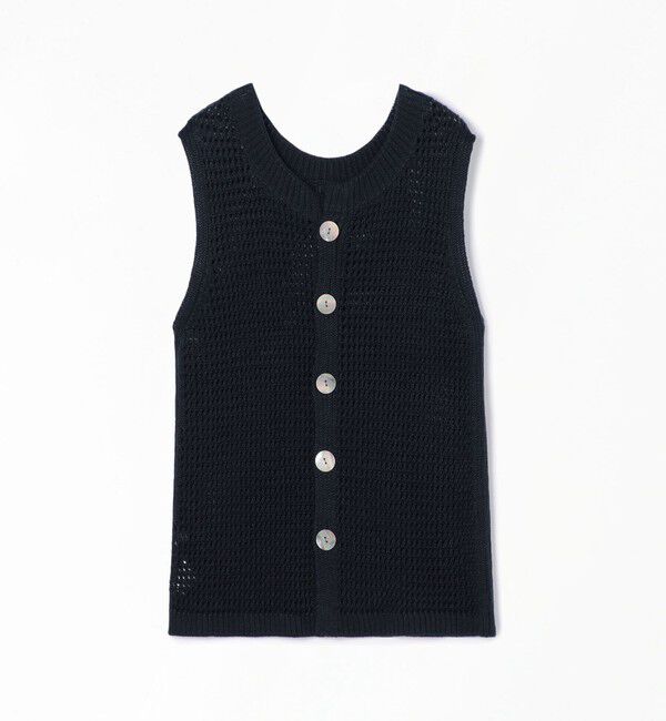 GALERIE VIE「オープンワークリネン ノースリーブプルオーバー」|ベスト・ジレ|