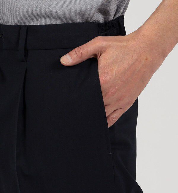 TOMORROWLAND MENS「Super120'sウールポリエステル 1プリーツイージースラックス」|スラックス|