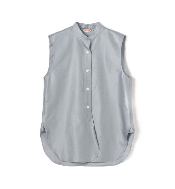 BACCA「コットンバックサテン ノースリーブブラウス」|シャツ・ブラウス|61 ライトブルー