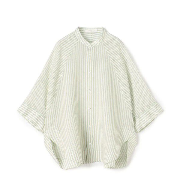GALERIE VIE「コットンシルクオーガンジー ワイドバランスシャツ」|シャツ・ブラウス|52 ライトグリーン系