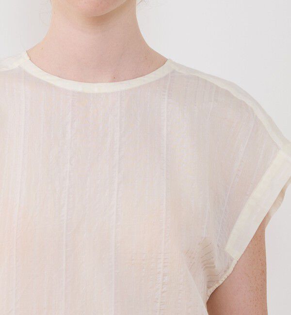 GALERIE VIE「コットンシルクオーガンジー バックギャザープルオーバー」|シャツ・ブラウス|