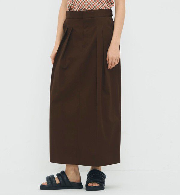 CABaN「コットンギャバジン 2タックロングスカート」|スカート|