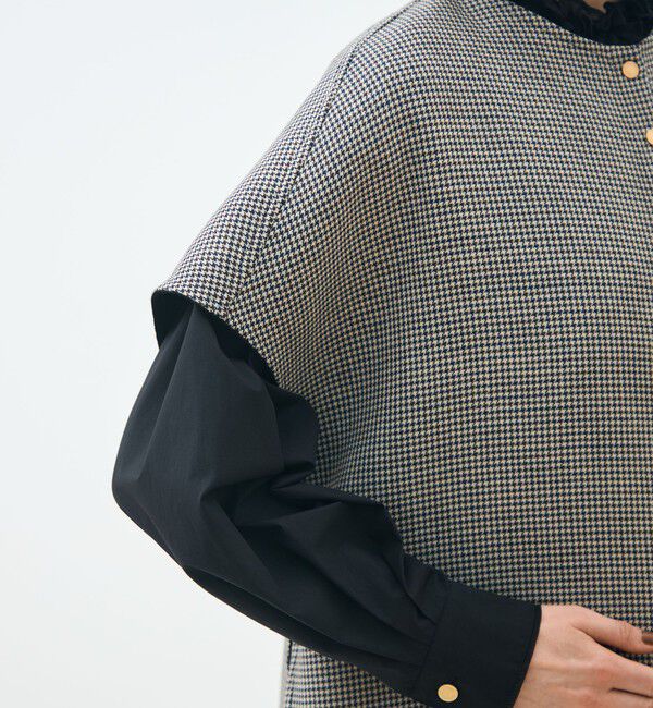 TOMORROWLAND collection「ガンクラブトゥースリバー 4-wayクローク」|ベスト・ジレ|