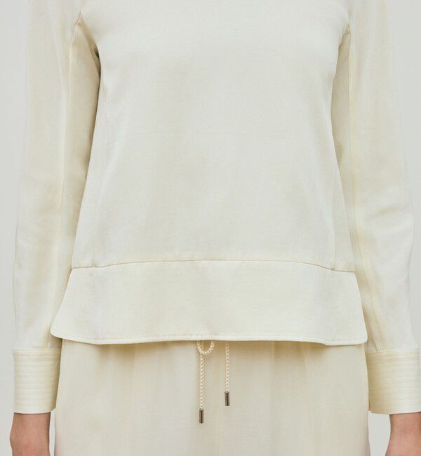 DES PRES「レーヨンサテン クルーネックプルオーバー」|シャツ・ブラウス|