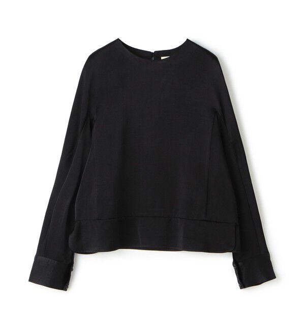 DES PRES「レーヨンサテン クルーネックプルオーバー」|シャツ・ブラウス|19 ブラック